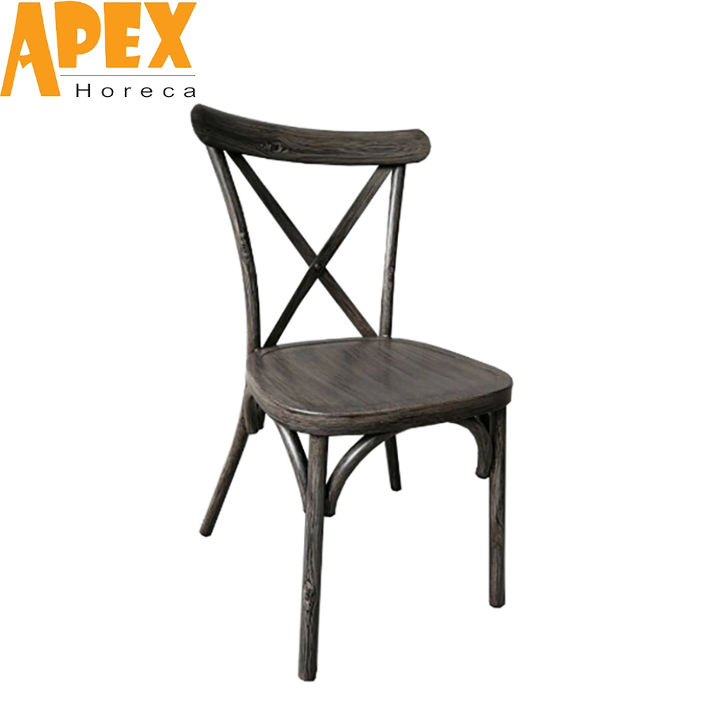 Hot Selling Outdoor Furniture X Cross Back Aluminum Dining Chair