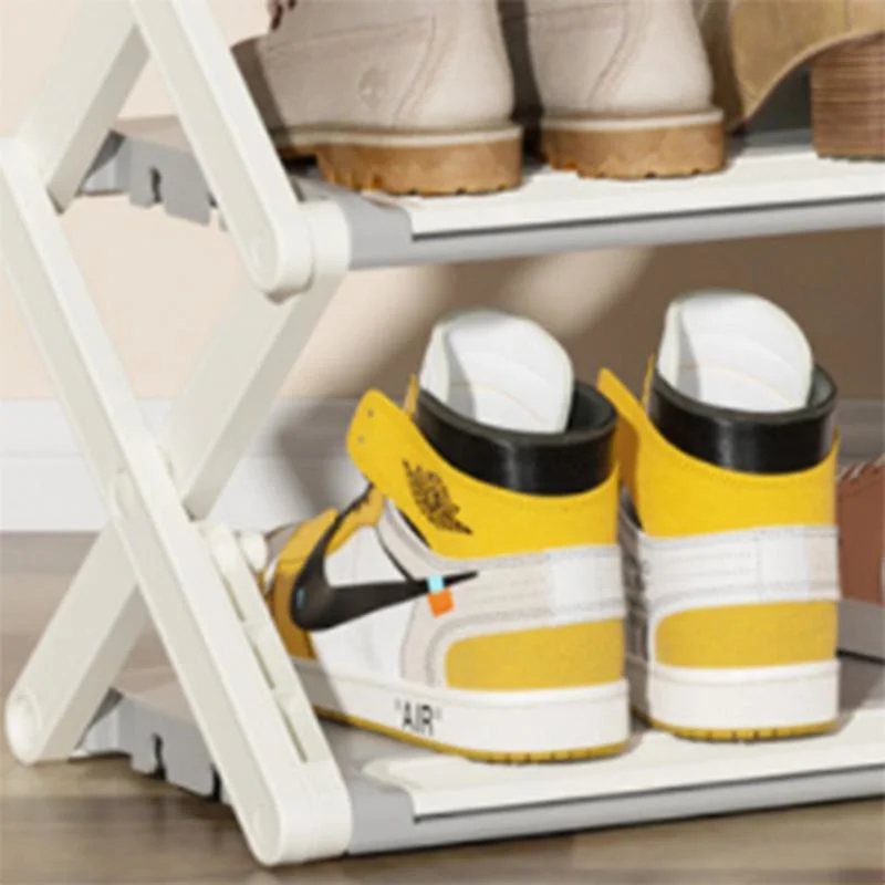 Household Multi Functional Multi Layer Space-Saving Storage Double Deformation Folding Shoe Rack