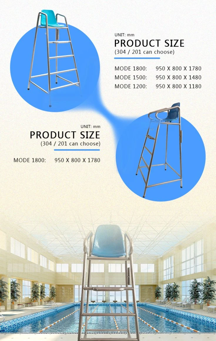 Factory Supply Stainless Steel Swimming Pool Lifesaving Chair