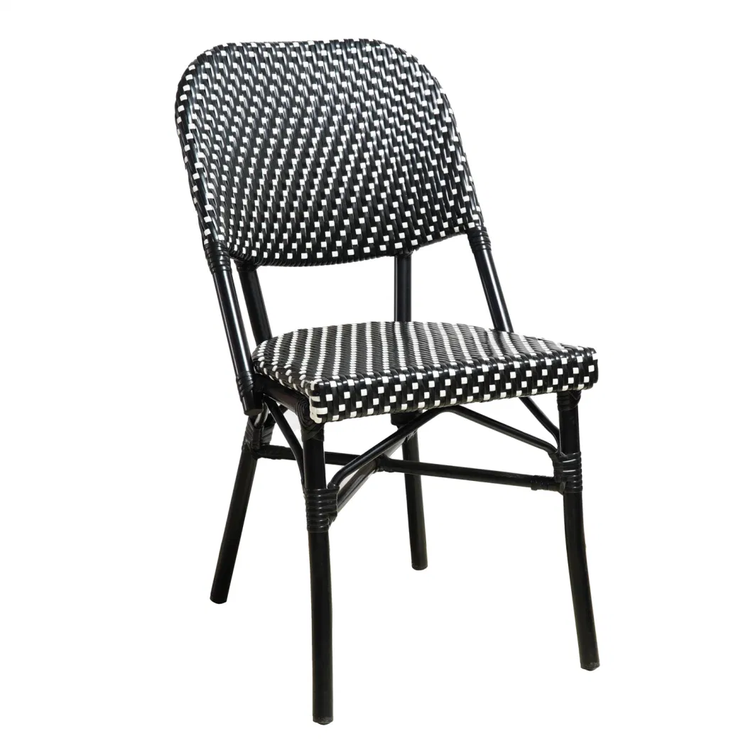 Bamboo Look Aluminum Outdoor Dining Restaurant French Bistro Chairs