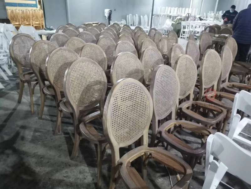 Rental Stackable Rattan Back Xv Chair Rattan Catering Chair Dining Chairs