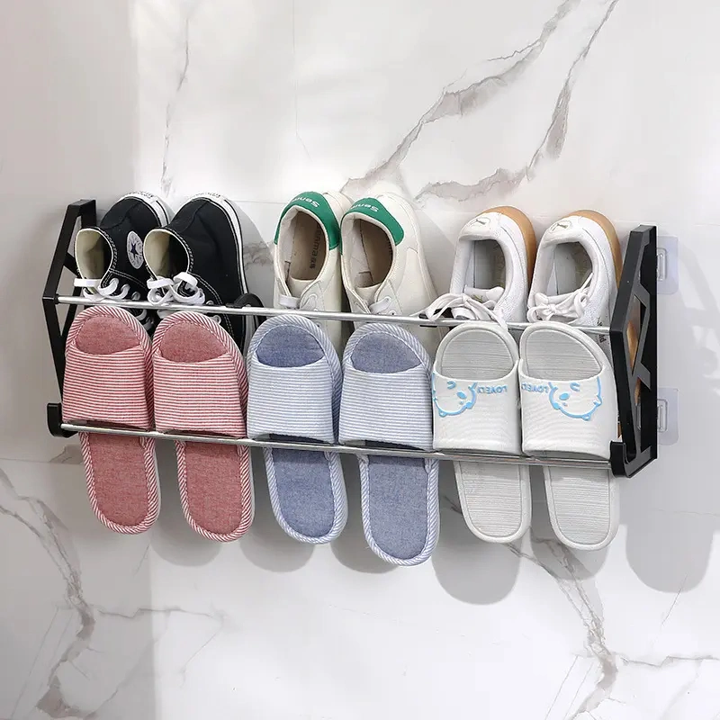 Hot Sales Bathroom Multifunction Wall Shelf Shoe Rack Behind Door