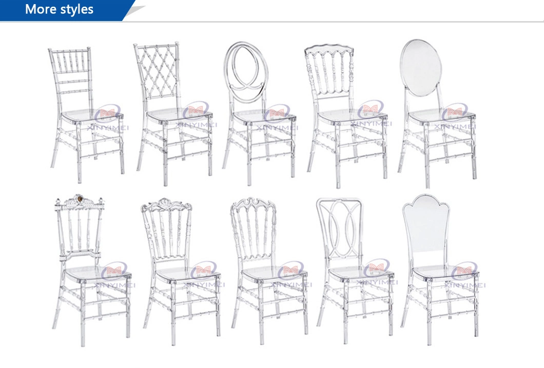 Plastic Transparent/Crystal Banquet Wedding Chiavari Tiffany Chair