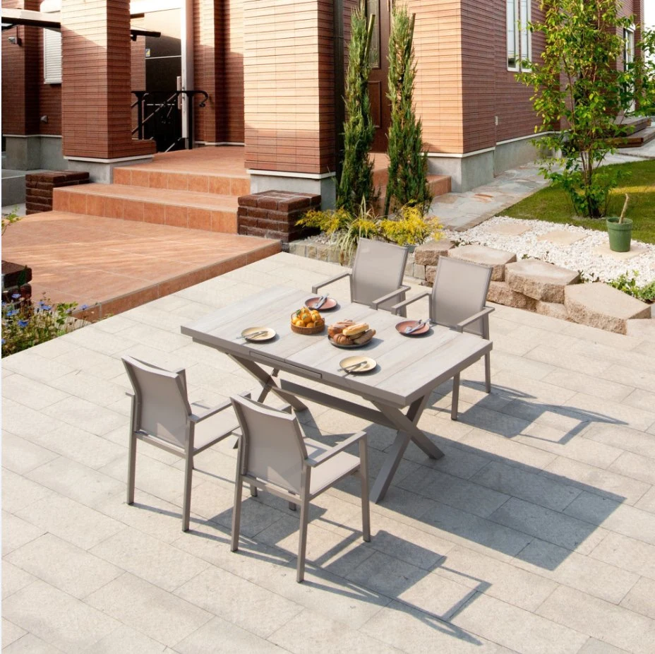 Outdoor Aluminum Alloy Furniture Leisure Outdoor Open-Air Balcony Garden Outside The Small Yard Stretch Table