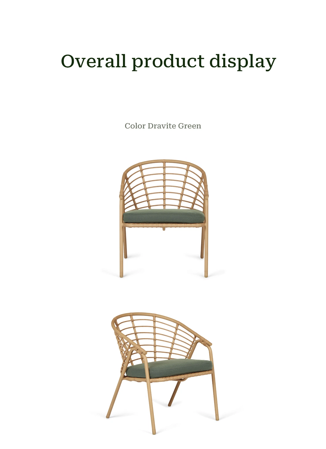 High Loading Garden Outdoor Furniture Rattan Lounge Arm Chair