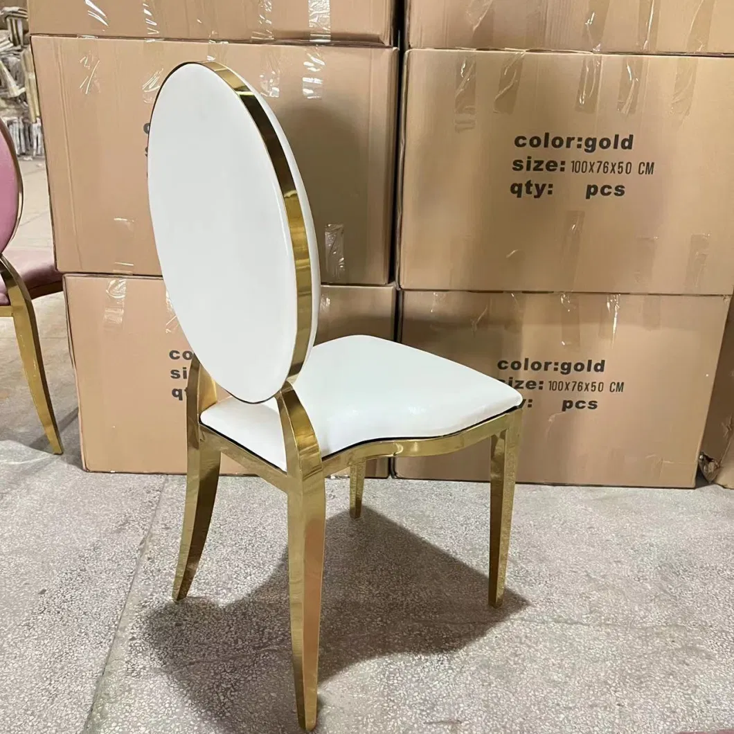 Flower Back Stainless Steel Gold Wedding Event Phoenix Chair