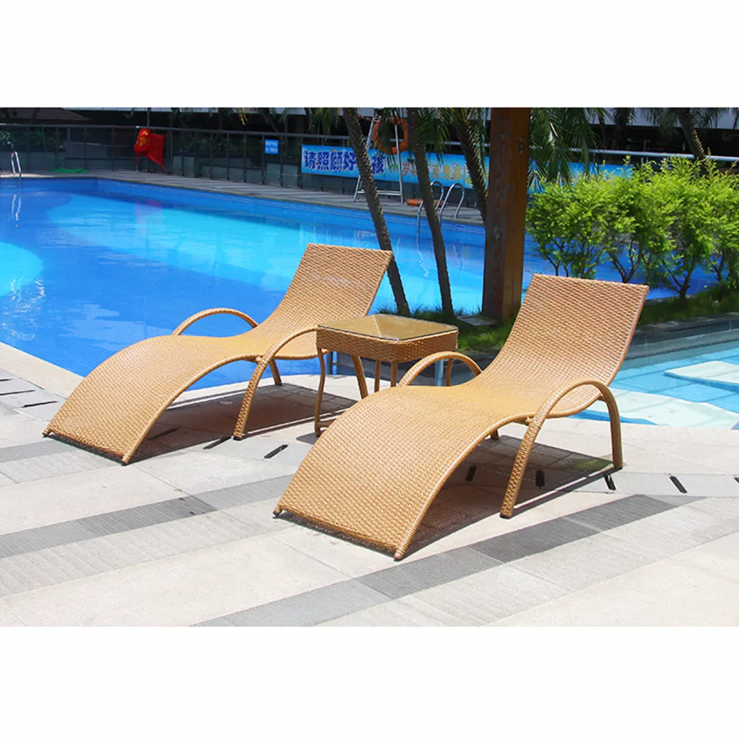 Outdoor Balcony, Leisure Courtyard, Villa, Swimming Pool, S-Shaped Rattan Weaving Lounge Chair