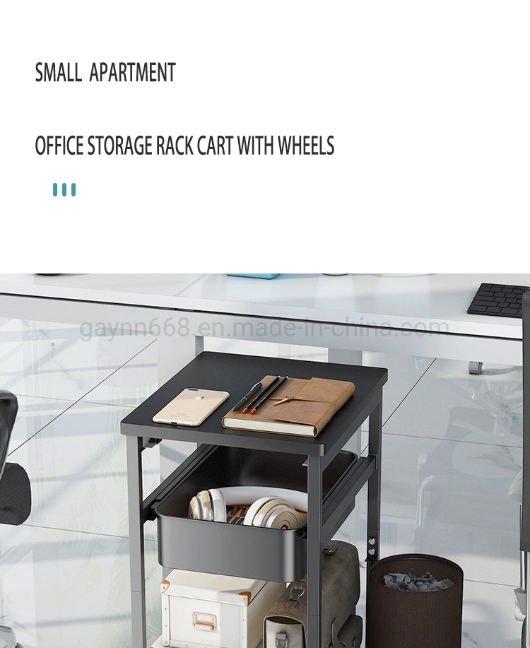 Stainless Steel Storage Rack Bracket Cart for The Narrow Corner Space with Universatile Wheels