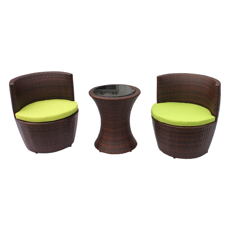 Outdoor Garden Patio Furniture Rattan Bistro Sofa Set 3PCS