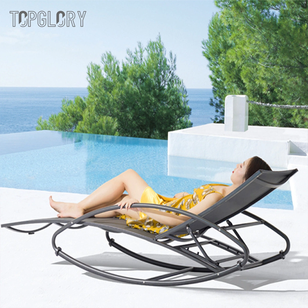 Wholesale Aluminum Swimming Pool Swing Chair Home Garden Outdoor Furniture Patio Sun Chaise Lounger Beach Chair