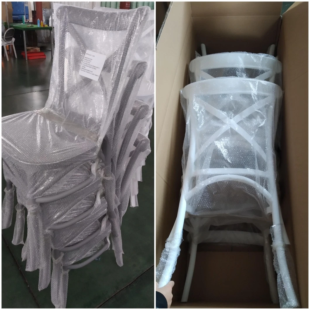 China Wholesale Hot Selling Crossback PP Plastic Party/Event/Banquet/Wedding Chair Price for Cross Back