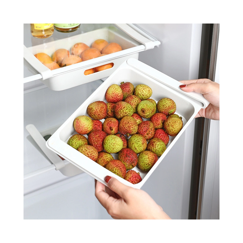 Storage Egg Box Plastic Container Organizer Food Fridge Kitchen for Holder Stackable with Bins to Refrigerator Retractable Tray