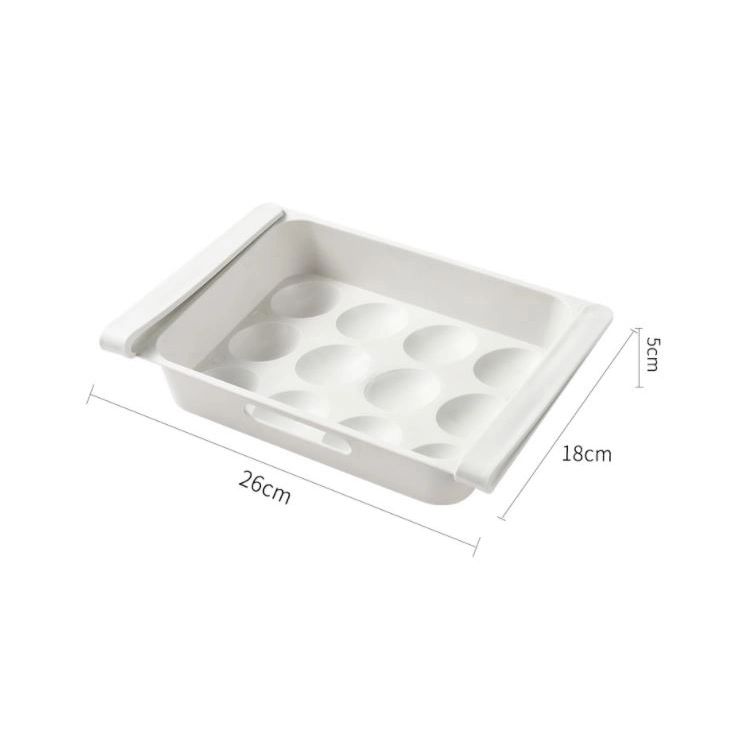 Storage Egg Box Plastic Container Organizer Food Fridge Kitchen for Holder Stackable with Bins to Refrigerator Retractable Tray