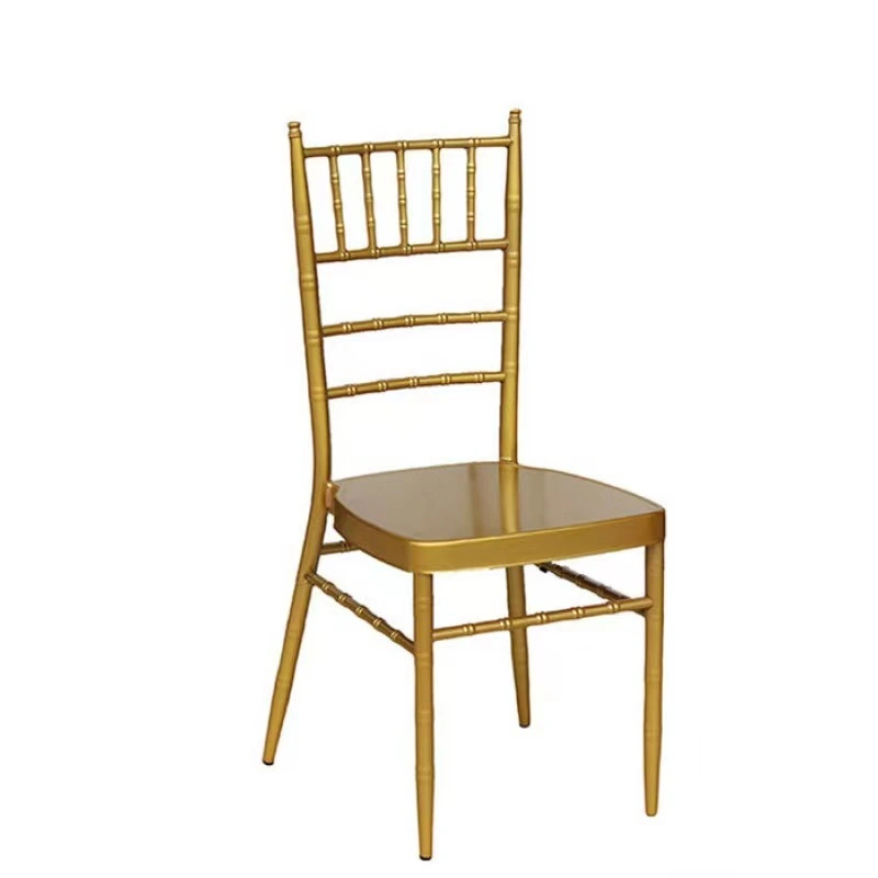 Wholesale Gold Plastic Monobloc Resin Stackable Wedding Banquet Tiffany Chiavari Chairs