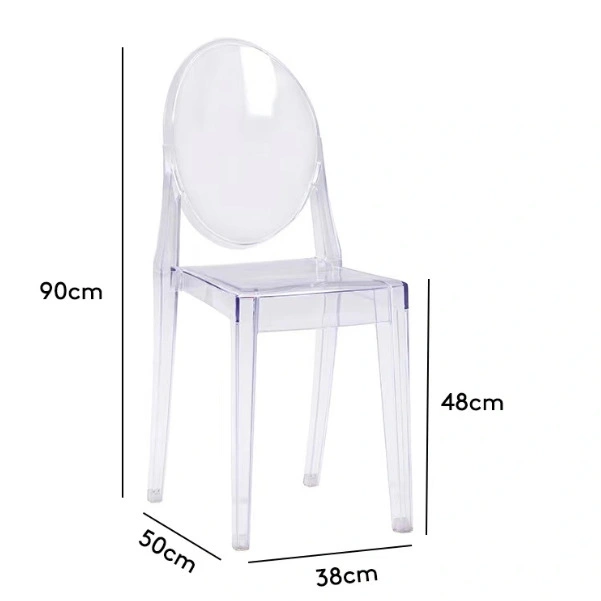 Crystal Acrylic Transparent Round Back Chiavari Tiffany Ghost Chair for Wedding Banquet Event