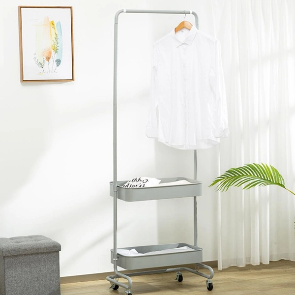 Garment Rack Freestanding Hanger Bedroom Clothing Rack with Shelves