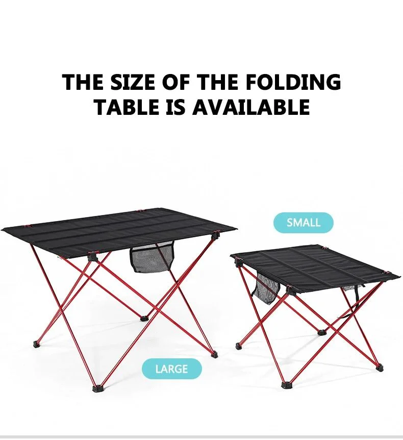 Ultralight Beach Aluminum Portable Camping Desk Hiking Climbing Fishing Picnic Folding Tables