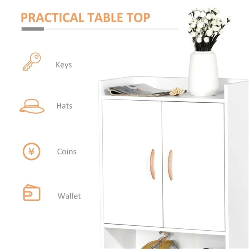 High Quality Wooden Cabinet Living Room Home Furniture White High Gloss Storage Shoe Rack