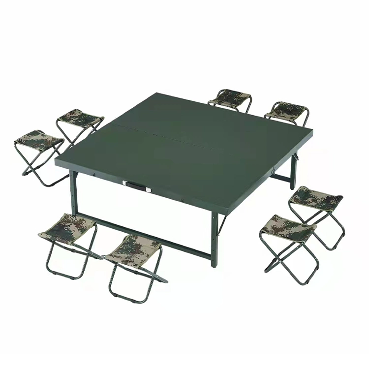 Modern Green Picnic Tables Fabric Chair Outdoor Furniture Folding Camping Training Dining Table Set Chair