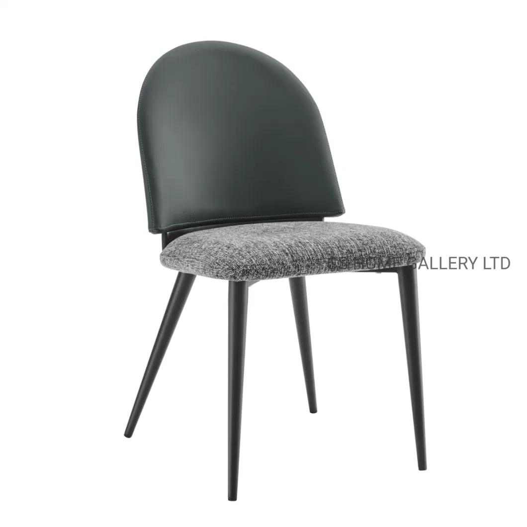 China Factory Wholesale PVC Fabric Wooden Round Back Dining Reaturant Chair