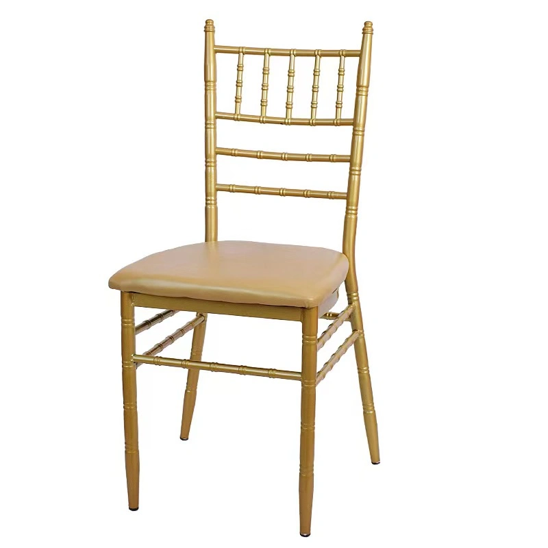 Wholesale Gold Plastic Monobloc Resin Stackable Wedding Banquet Tiffany Chiavari Chairs