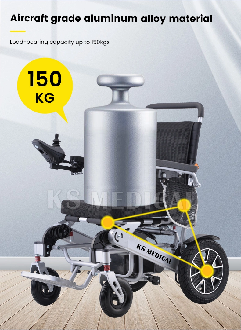 Ksm-606af Mdr Aluminium Auto Folding Electric Power Wheelchair Mobility Chairs for Disabled Travel