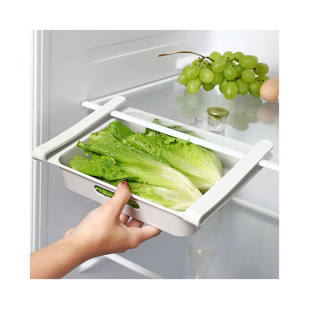 Storage Egg Box Plastic Container Organizer Food Fridge Kitchen for Holder Stackable with Bins to Refrigerator Retractable Tray