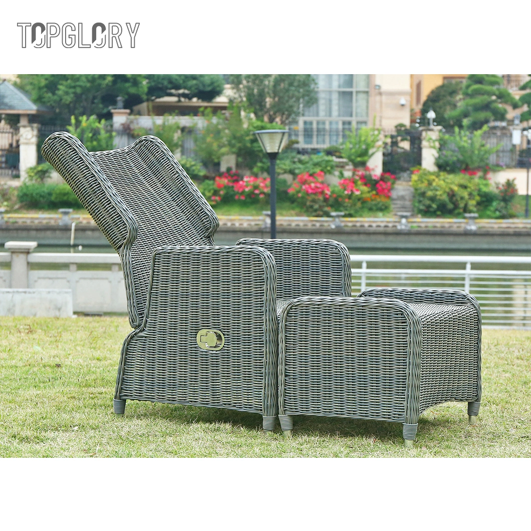 Most Popular Mesh Fabric Outdoor Garden Leisure Reclining Chaise Sun Lounger