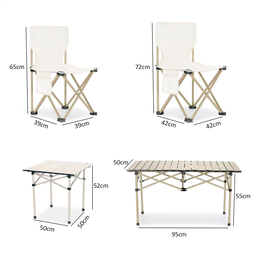 Wholesale Outdoor Furniture Metal Portable BBQ Picnic Aluminum Light Foldable Folding Fishing Camping Chair/ Tables