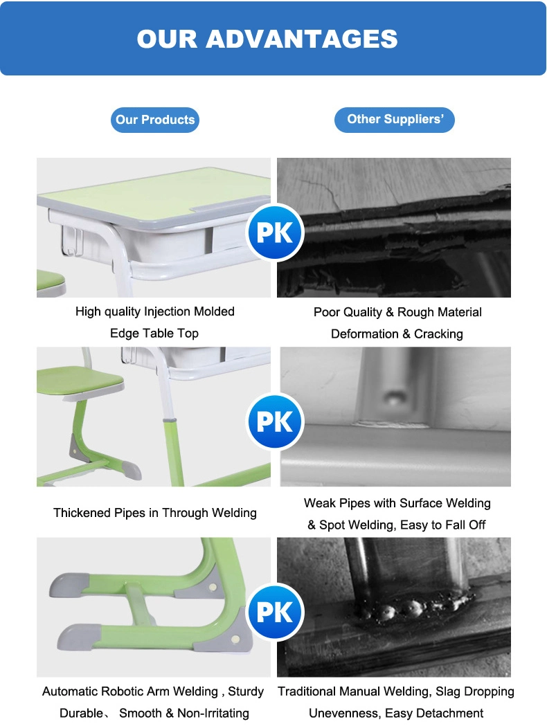 Wholesale School Desk Classroom Furniture School Table and Chair Set