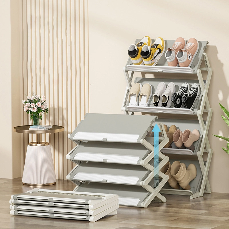 Household Multi Functional Multi Layer Space-Saving Storage Double Deformation Folding Shoe Rack