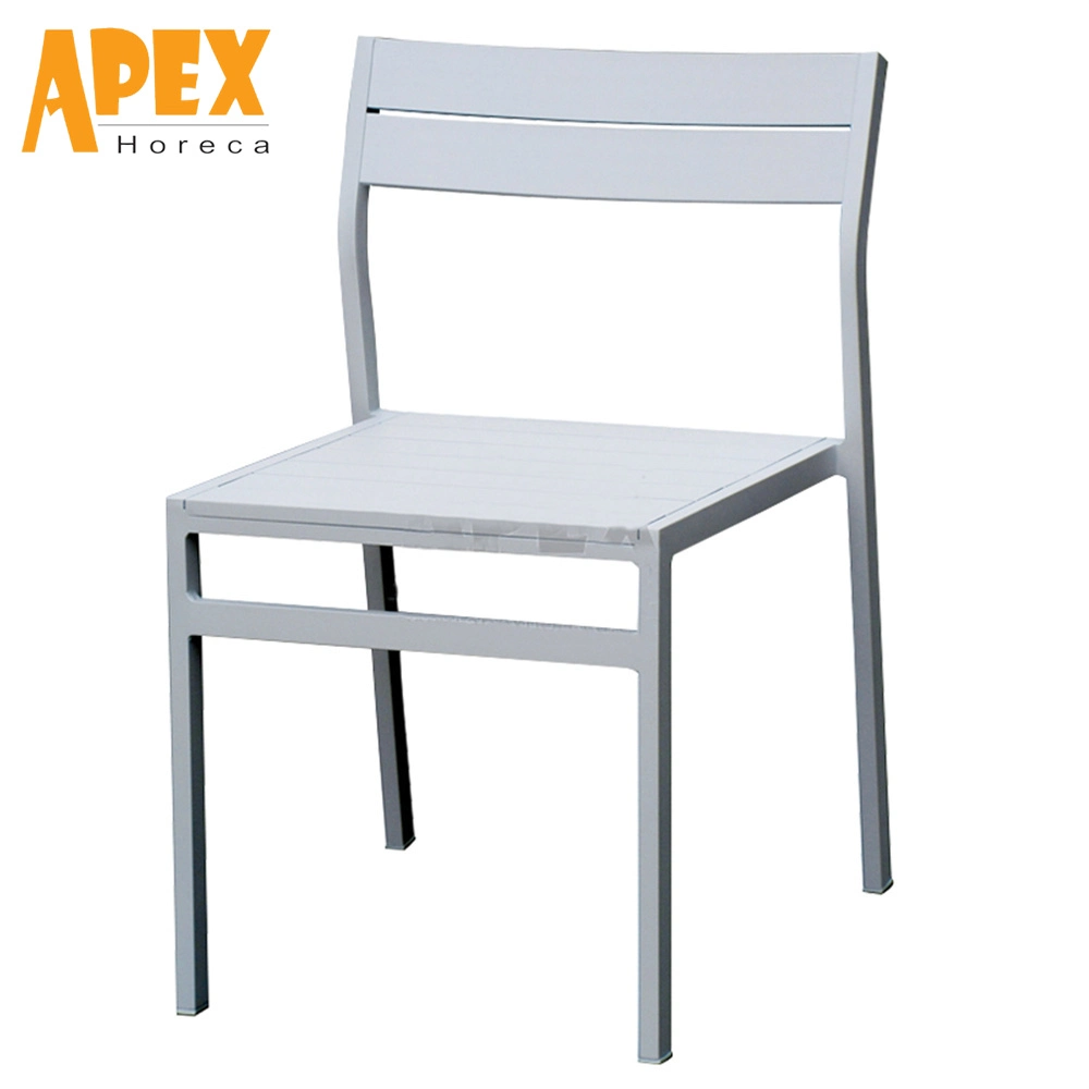 Outdoor Home Stackable Aluminum Backrest Restaurant Patio Garden Chair Wholesale