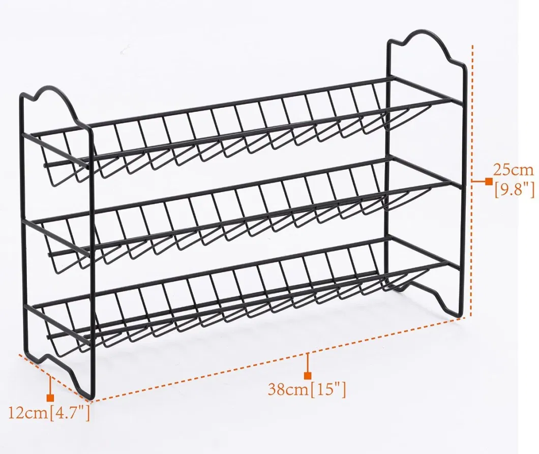 3 Tiers Multi-Purpose Metal High Grade Quality Spice Rack for Kitchen Storage