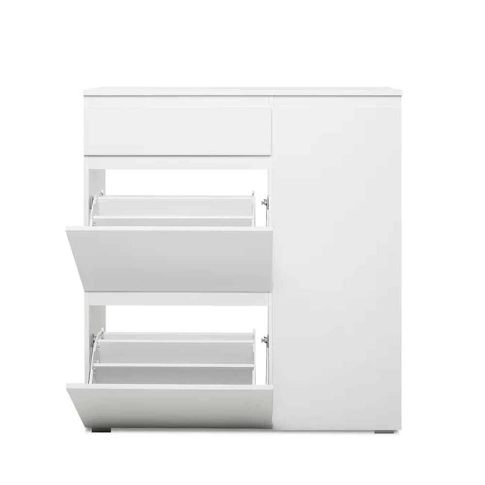 White High Gloss Wooden Home Furniture Living Room Corridor Storage Shoes Rack