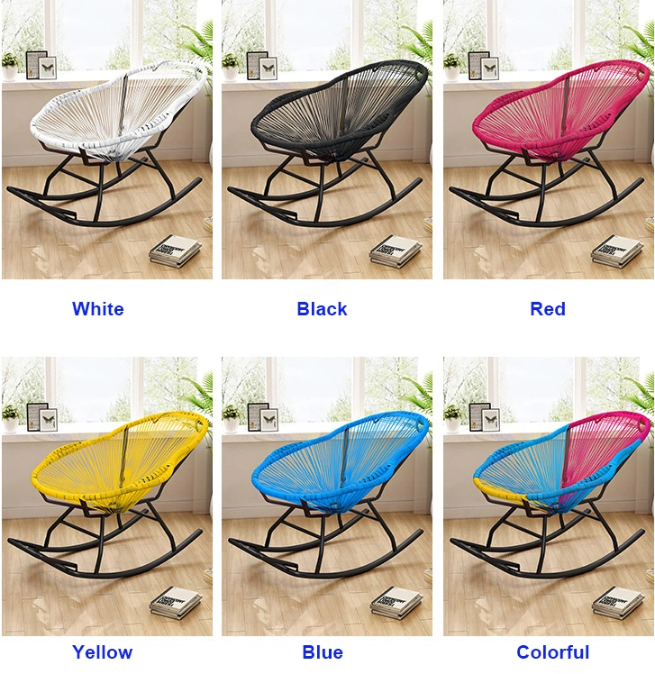 China Wholesale Outdoor Patio Beach Seaside Picnic Camping Furniture Chairs Rocking Rattan Chair