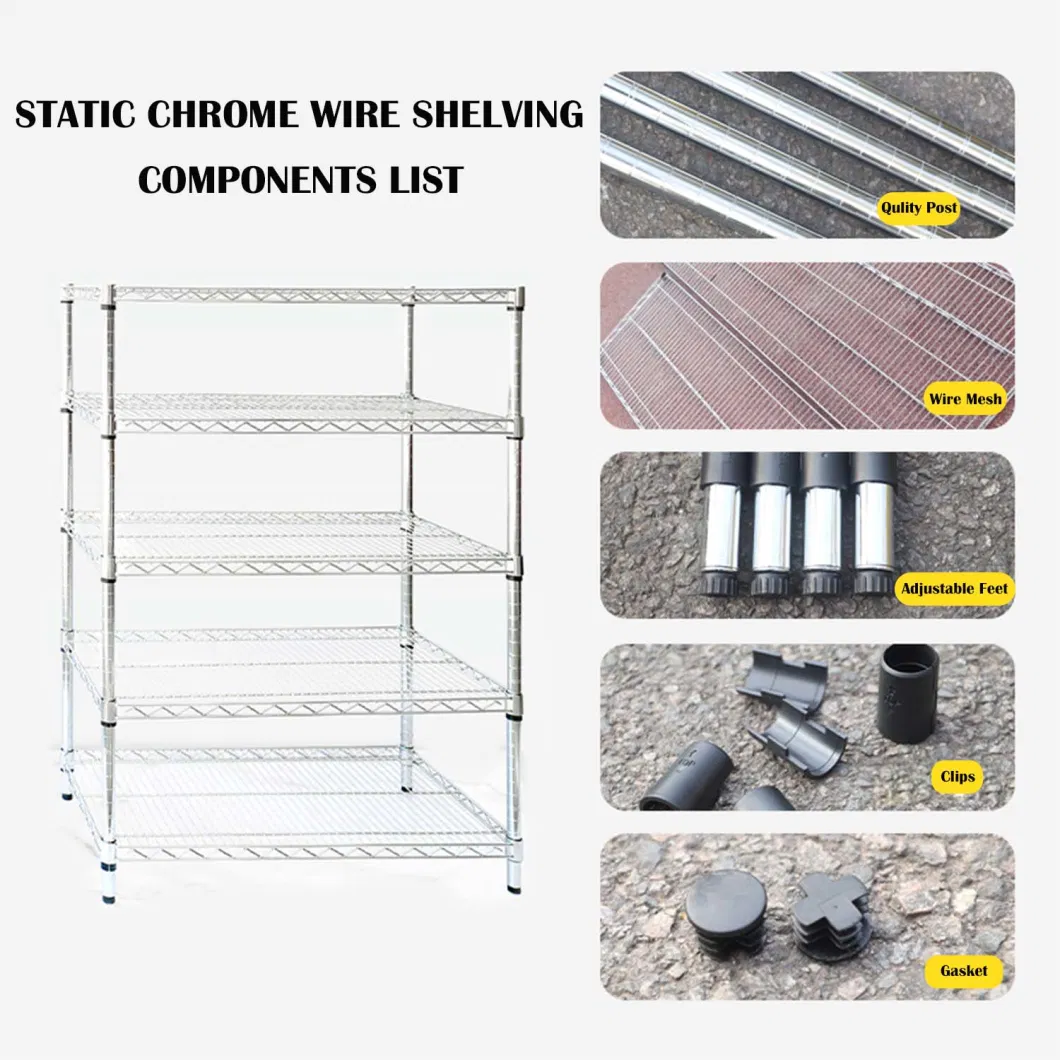 Highly Recommended Chrome Plated Storage Wire Rack Wire Shelving Without Rusting