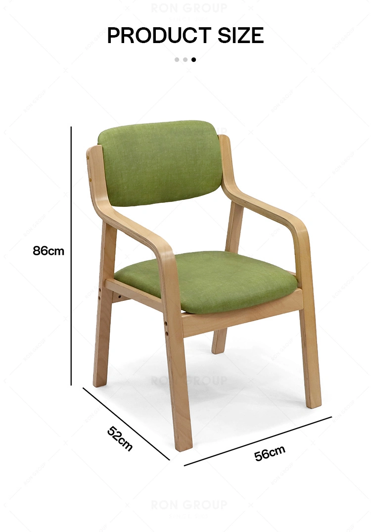 Hot Sale High Quality Restanrant Hotel Bent Beech Wood Vaneer with Fabric Wooden Dining Chair