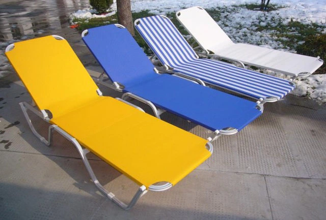 Poolside Chaise Lounge Garden Lounger Chair Aluminum Beach Chaise Lounge