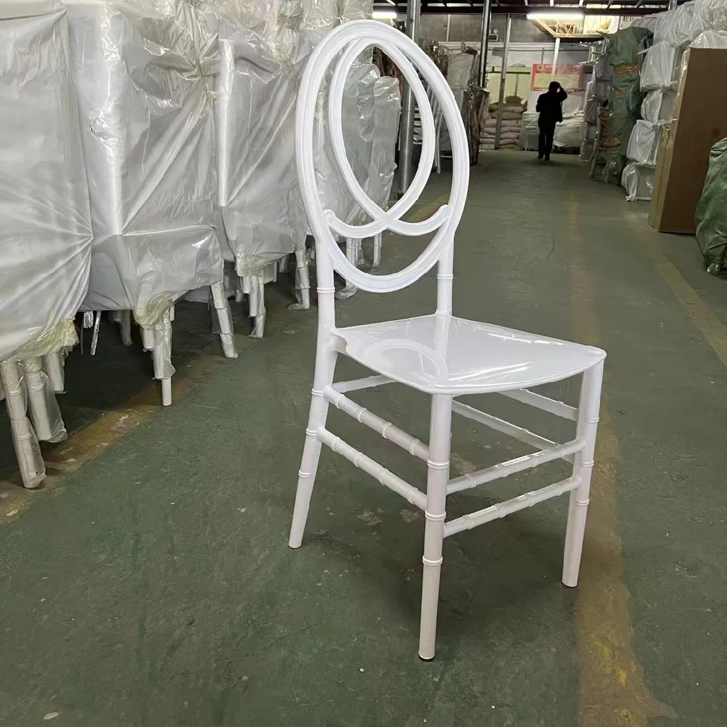 White O Back Commerical Knock Down Wholesale Garden Resin Wedding Tiffany Chairs