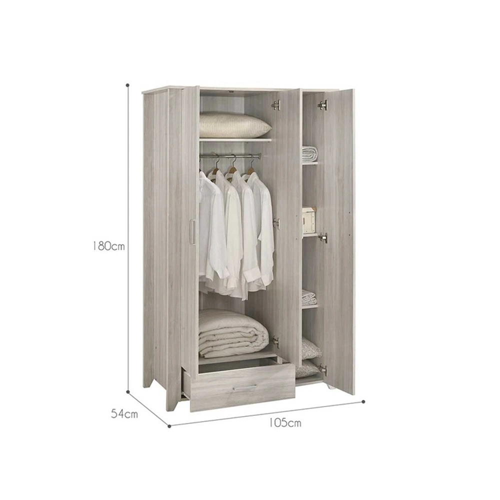 Wooden Bedroom Home Furniture MDF Storage Cabinet Wardrobe China Wholesale