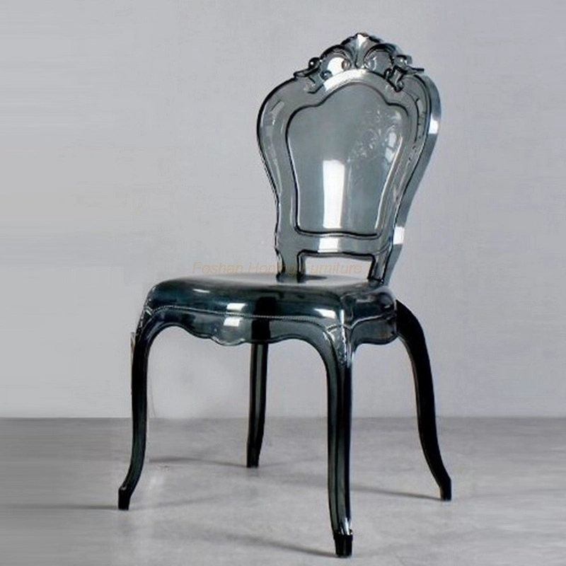 Modern China Fashion Chiavari Chair Tiffany Black Resin Ghostchair for Party, Event, Wedding Dining Room