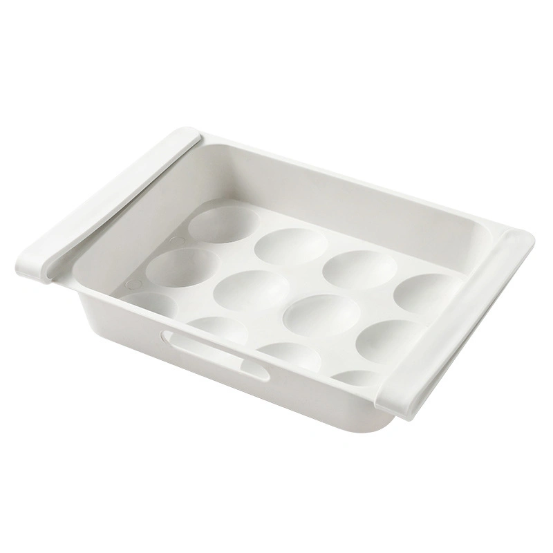 Storage Egg Box Plastic Container Organizer Food Fridge Kitchen for Holder Stackable with Bins to Refrigerator Retractable Tray