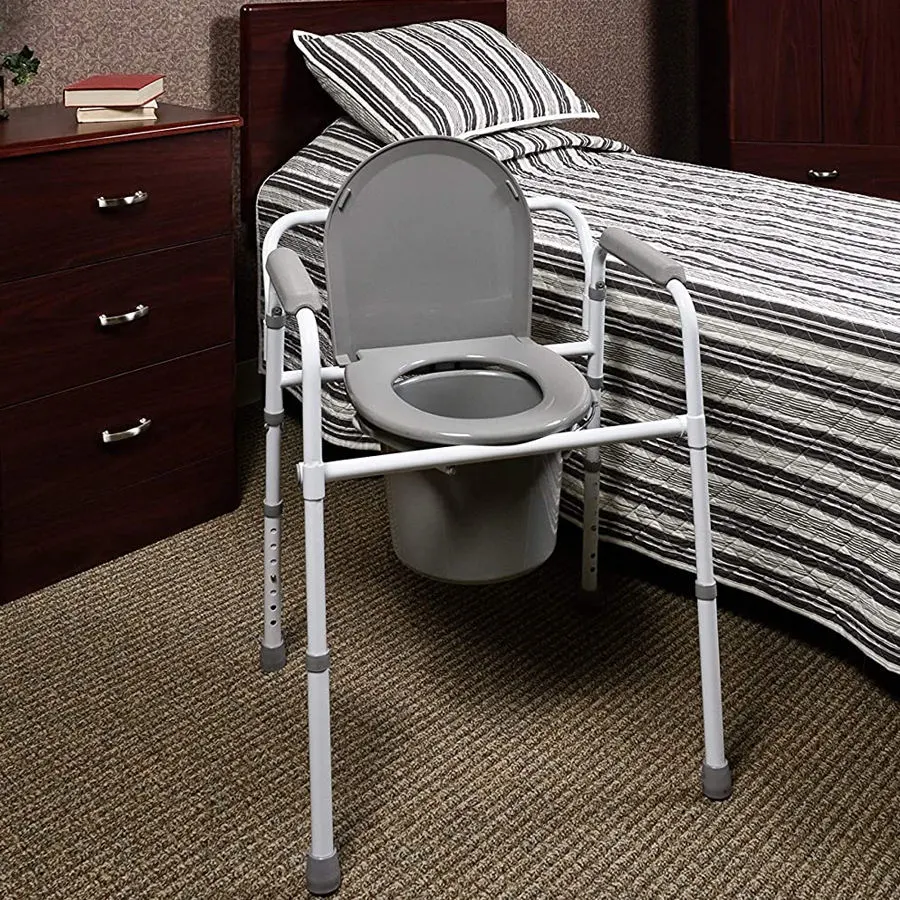 Robust and Durable Children Medical Folding Commode Chair with Wheels