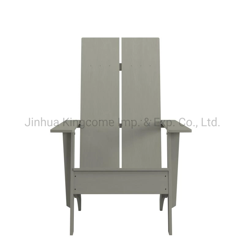 Outdoor Adirondack Chair for Garden Porch Patio Deck Backyard, Weather Resistant Accent Furniture in Gray