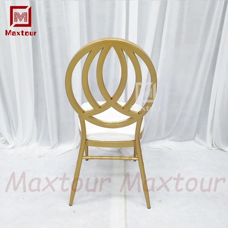 Luxury Round Cross Back Iron Phoenix Wedding Event Dining Chair