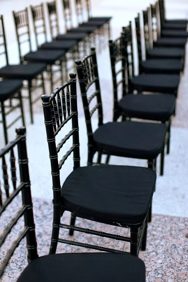 Perfect Quality Durable Outdoor Banquet Monobloc Resin Plastic Tiffany Black Chavari Chairs