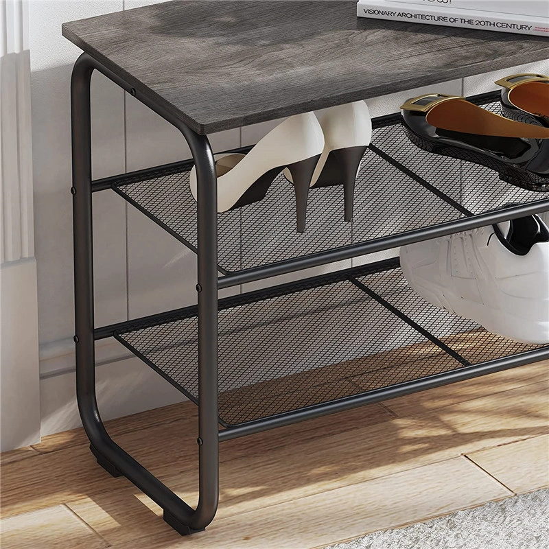 Modern Custom Living Room Three-Layer Iron Mesh Removable Shoe Rack 0354