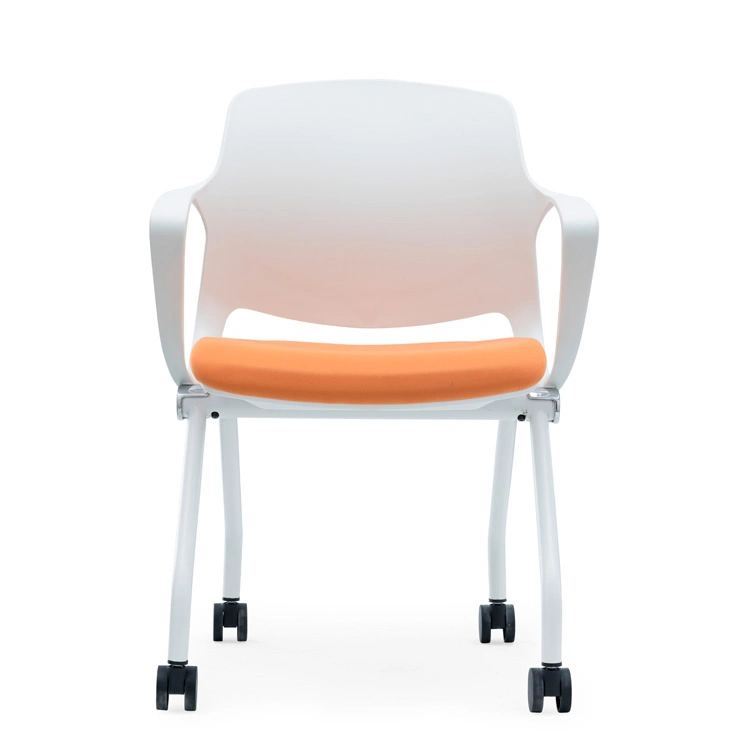 Elegant White Folding and Training Swivel Chair