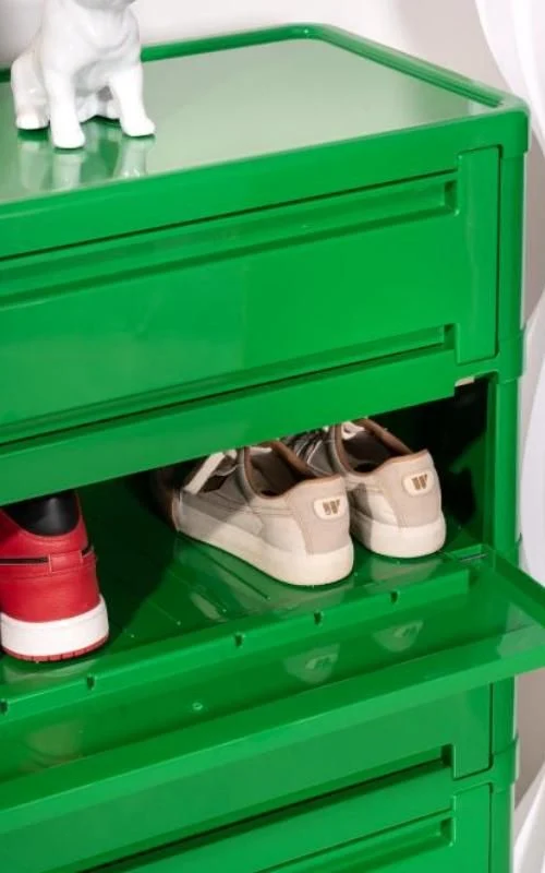 Colorable and Practical Plastic Storage Shoe Cabinet for Living Room