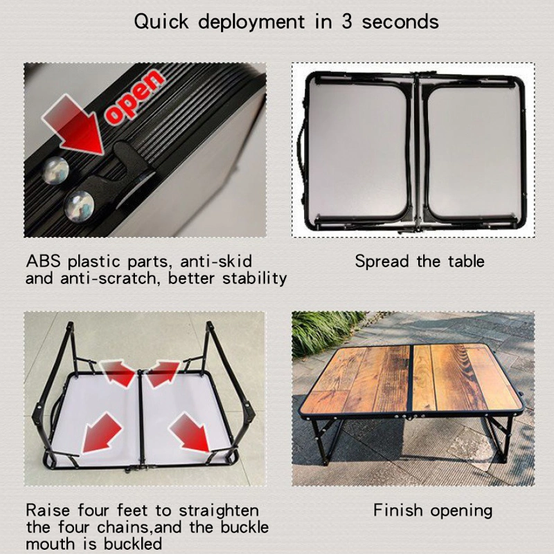 Outdoor Foldable Picnic Small Table Dormitory Lazy Laptop Table Portable Camping Grill Table